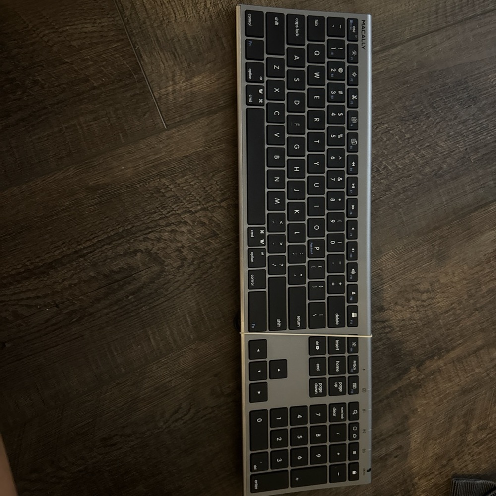 Compact Wireless Keyboard with Silver and Black Finish